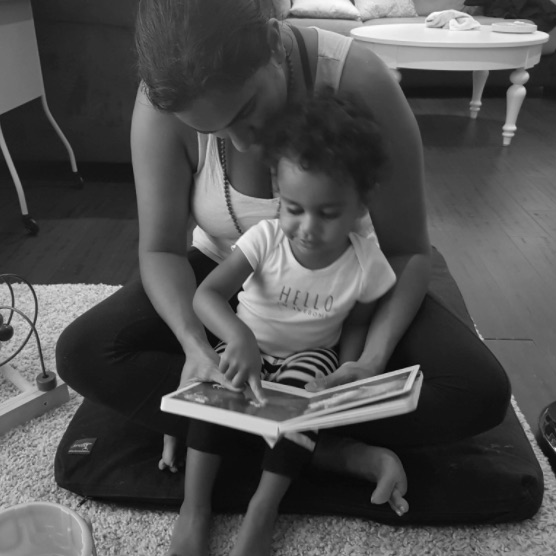 reeshma Shealan reading a book